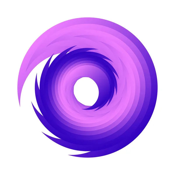 Spirale Wirbel Wirbel Rotierender Segmentierter Kreis Kreisförmiges Swoosh Kreis Designelement — Stockvektor