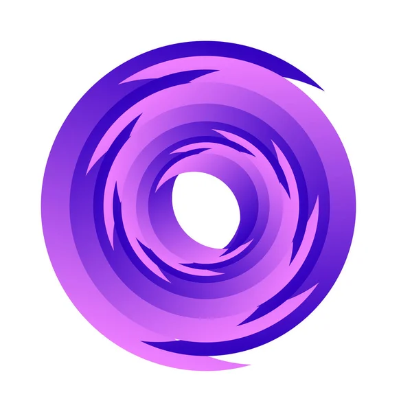 Spirale Wirbel Wirbel Rotierender Segmentierter Kreis Kreisförmiges Swoosh Kreis Designelement — Stockvektor