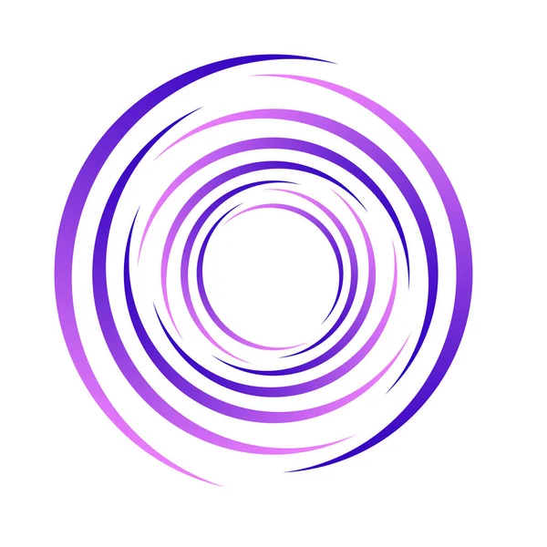 Spirale Vortice Vortice Rotazione Cerchio Segmentato Cerchio Swoosh Circolare Elemento — Vettoriale Stock