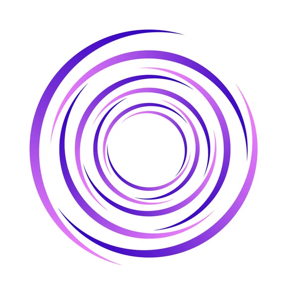 Spirale Tourbillon Tourbillon Cercle Segmenté Rotatif Élément Circulaire Conception Cercle — Image vectorielle