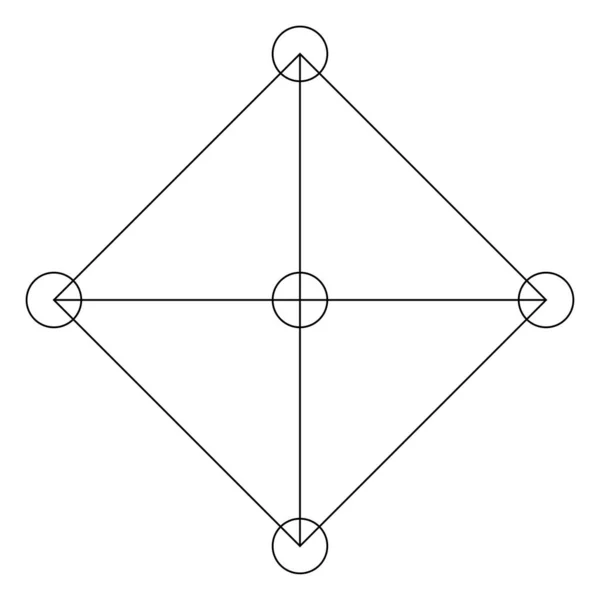 Geometrisk Formation Ikon Symbol Vektorillustration Med Abstrakt Geometri — Stock vektor