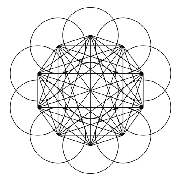 Formação Geométrica Ícone Símbolo Ilustração Vetorial Com Geometria Abstrata — Vetor de Stock