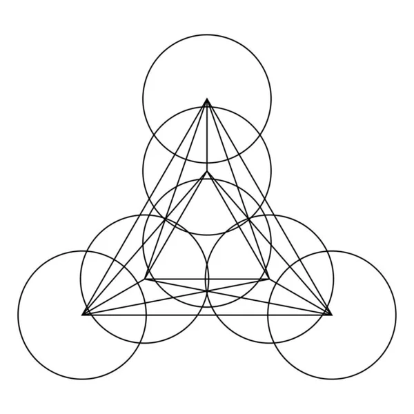Formazione Geometrica Icona Simbolo Illustrazione Vettoriale Con Geometria Astratta — Vettoriale Stock