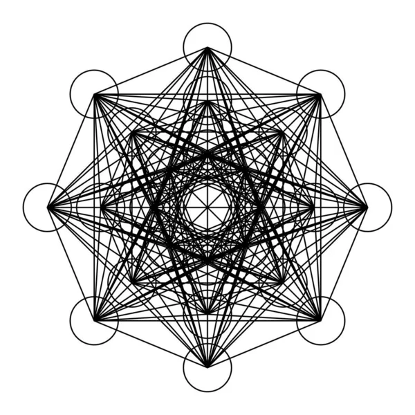 幾何学的形成アイコン記号 抽象幾何学のベクトル図 — ストックベクタ