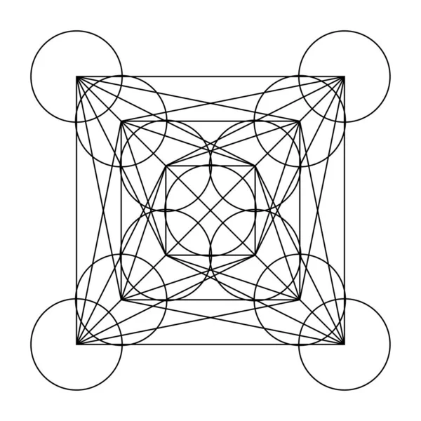 Formazione Geometrica Icona Simbolo Illustrazione Vettoriale Con Geometria Astratta — Vettoriale Stock