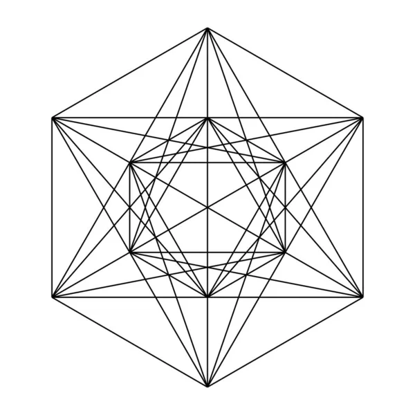 Formation Géométrique Icône Symbole Illustration Vectorielle Avec Géométrie Abstraite — Image vectorielle