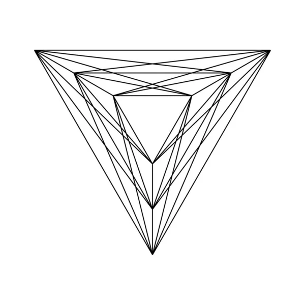 Geometrische Formation Symbol Symbol Vektorillustration Mit Abstrakter Geometrie — Stockvektor