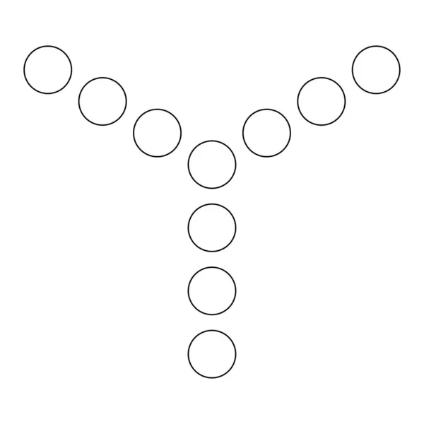Formacja Geometryczna Ikona Symbol Ilustracja Wektora Abstrakcyjną Geometrią — Wektor stockowy