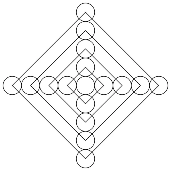 Geometrik Formasyon Simge Sembol Soyut Geometriyle Vektör Illüstrasyonu — Stok Vektör