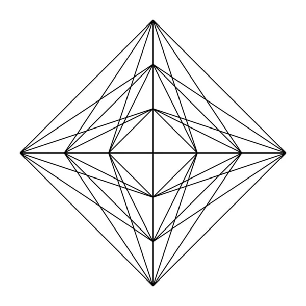 Geometrik Formasyon Simge Sembol Soyut Geometriyle Vektör Illüstrasyonu — Stok Vektör