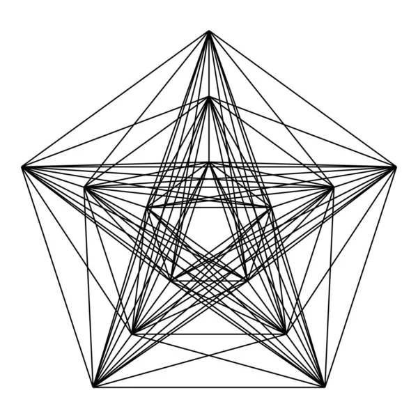 Геометричне Формування Значок Символ Векторні Ілюстрації Абстрактною Геометрією — стоковий вектор