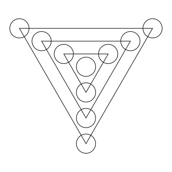 Геометрическое Строение Значок Символ Векторная Иллюстрация Абстрактной Геометрией — стоковый вектор