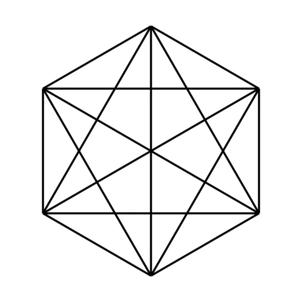 Геометричне Формування Значок Символ Векторні Ілюстрації Абстрактною Геометрією — стоковий вектор