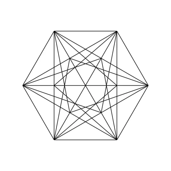 Formación Geométrica Icono Símbolo Ilustración Vectorial Con Geometría Abstracta — Archivo Imágenes Vectoriales