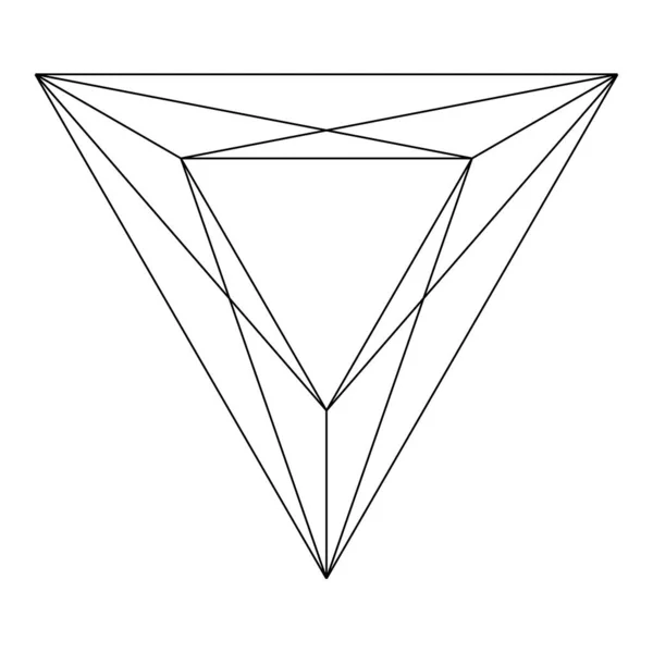 Геометрическое Строение Значок Символ Векторная Иллюстрация Абстрактной Геометрией — стоковый вектор