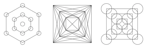 Formação Geométrica Ícone Símbolo Ilustração Vetorial Com Geometria Abstrata Ilustração — Vetor de Stock