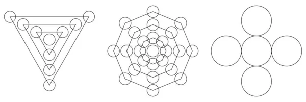 Geometrische Formatie Icoon Symbool Vector Illustratie Met Abstracte Geometrie Stock — Stockvector