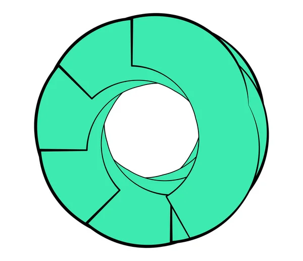 Säteilevä Mandala Pyöreä Geometrinen Kuvio Kuvake Muoto Varastossa Vektori Kuvitus — vektorikuva