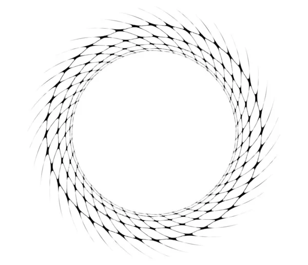 Абстрактный Круговой Радиальный Геометрический Мотив Иконка Форма Символа — стоковый вектор