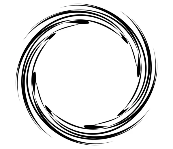 Astratto Motivo Geometrico Circolare Radiale Icona Forma Simbolo — Vettoriale Stock