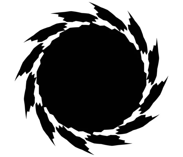 Abstraktes Kreisförmiges Radial Geometrisches Motiv Symbol Symbolform — Stockvektor