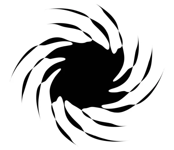 Abstract Circular Radial Geometric Motif Icon Symbol Shape — Stock Vector