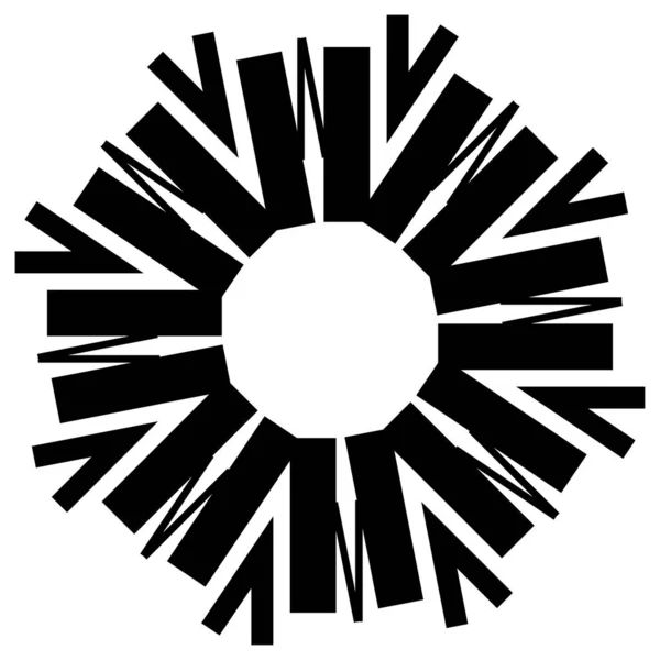 Symmetrisk Speglad Cirkulär Mandala Motiv Abstrakt Geometrisk Cirkel Ikon Symbol — Stock vektor