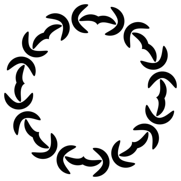 Симметричная Зеркальная Круглая Мандала Иконка Мотива Абстрактного Геометрического Круга Символ — стоковый вектор