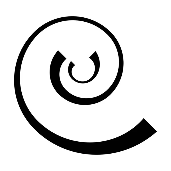 螺旋状 渦巻き状 渦巻き状 渦ヘリコン記号 — ストックベクタ