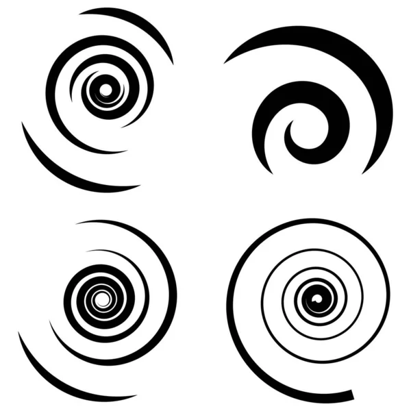 Spiral Virvlande Virvlande Form Vortex Helixikon Symbol — Stock vektor