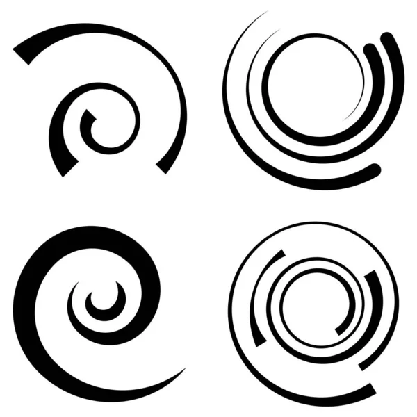 Espiral Remolino Forma Giro Vórtice Icono Hélice Símbolo — Vector de stock