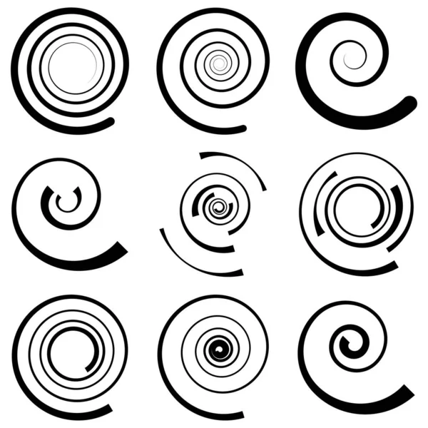 Spiral Swirl Twirl Shape Vortex Helix Icon Symbol — Stock Vector