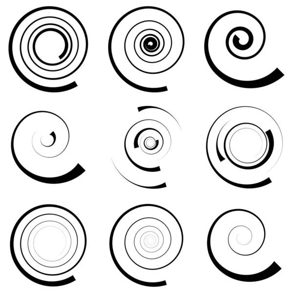 Espiral Remolino Forma Giro Vórtice Icono Hélice Símbolo — Vector de stock