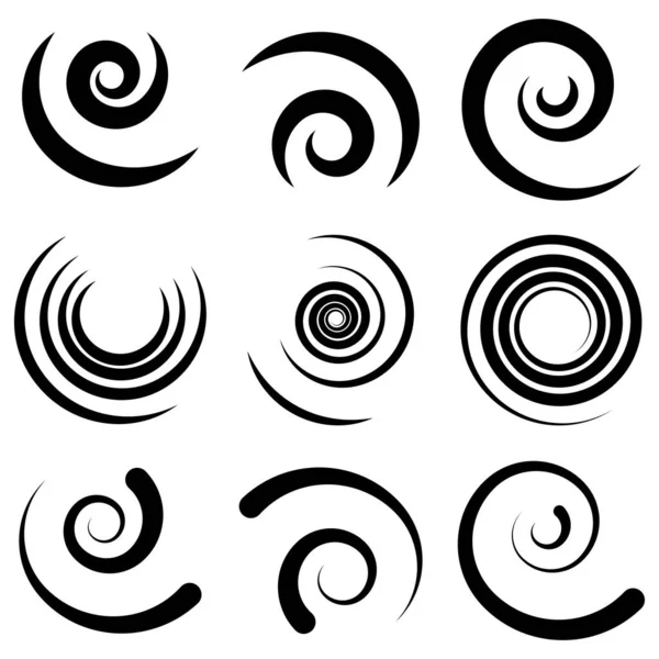 Espiral Remolino Forma Giro Vórtice Icono Hélice Símbolo — Vector de stock