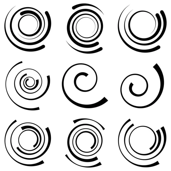 Spiraalvormig Draaibaar Draaibaar Vortex Helix Icoon Symbool — Stockvector