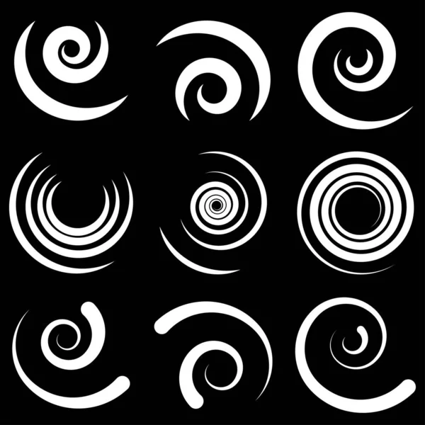 Spiral Swirl Twirl Shape Vortex Helix Icon Symbol — Stock Vector