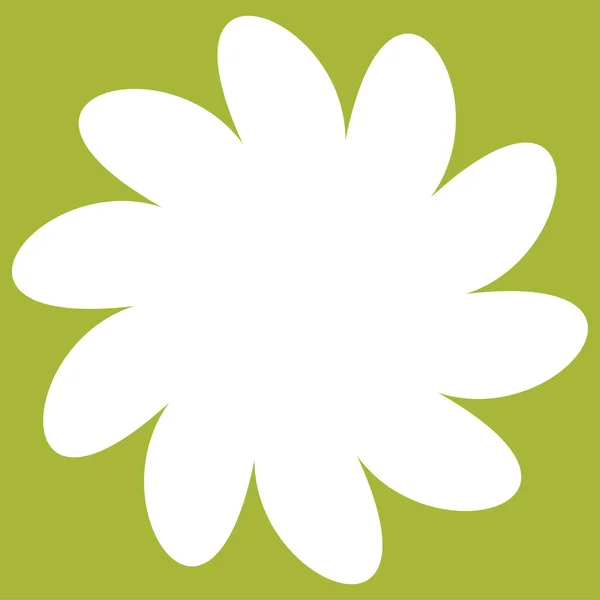 Flor Simple Pétalos Icono Símbolo Silueta Hoja Planta Ilustración Del — Archivo Imágenes Vectoriales