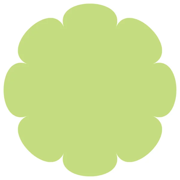 Eenvoudige Bloem Bloemblaadjes Plant Blad Silhouet Pictogram Symbool Stock Vector — Stockvector