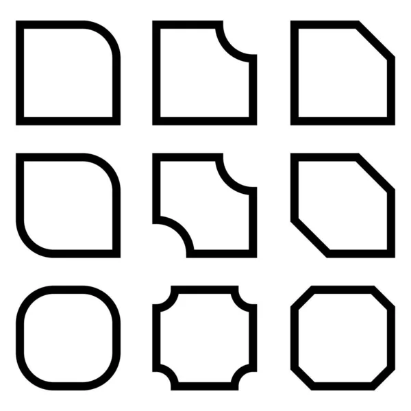 Σχήματα Στοιχείων Σχεδίου Κουμπιών Πανό Και Πινακίδας — Διανυσματικό Αρχείο
