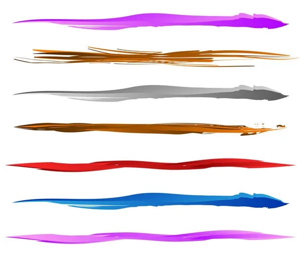 Grunge Grungy Strukturierte Pinselstriche Lackeffekt Pinsel Freihändig Handgezeichnete Linien — Stockvektor