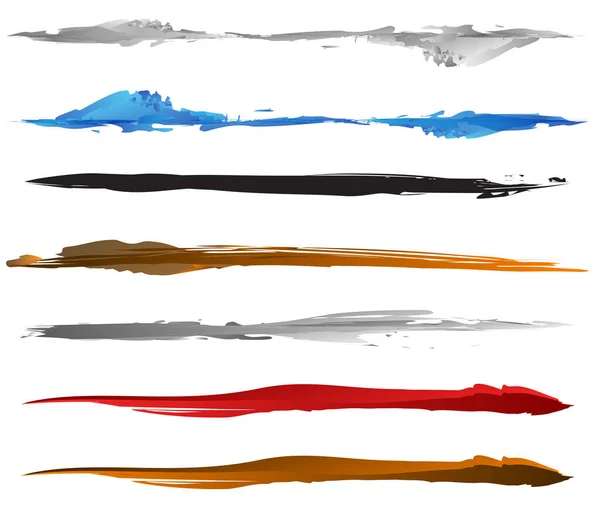 Штрихи Штрихи Текстурированная Краска Эффектны Рисунок Кисти Свободный Нарисованные Вручную — стоковый вектор