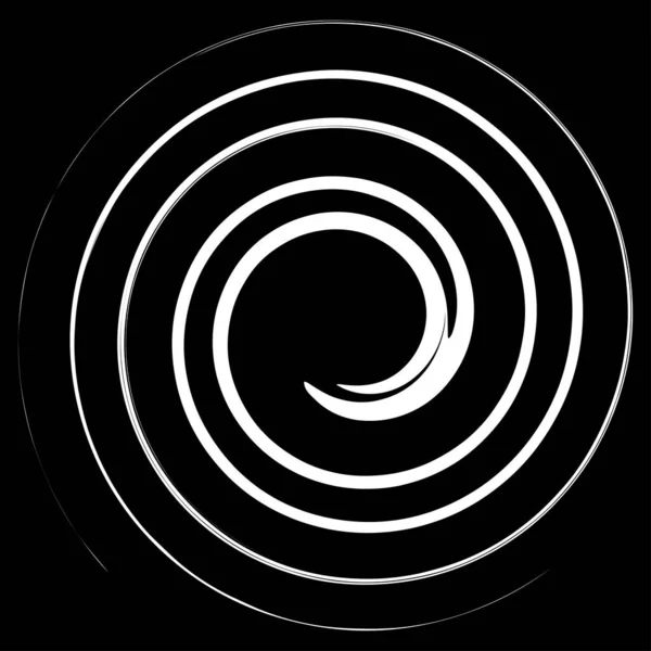 渦巻き旋回 螺旋状 回転効果を持つ円状の放射状の線の要素 株式ベクトル図 クリップアートグラフィック — ストックベクタ