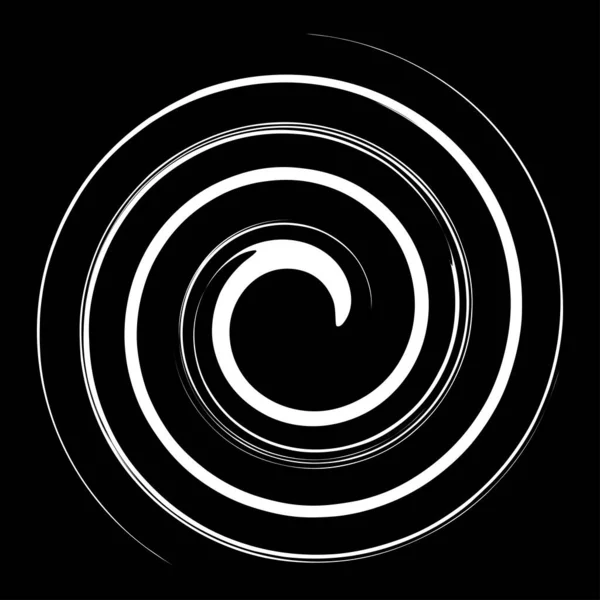 Gire Espiral Forma Vórtice Elemento Linhas Circulares Radiais Com Efeito — Vetor de Stock