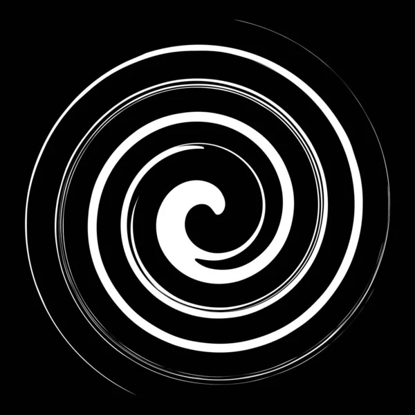 Giro Giratorio Espiral Forma Vórtice Elemento Circular Líneas Radiales Con — Archivo Imágenes Vectoriales