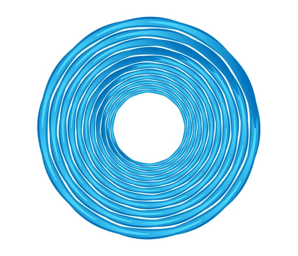 抽象的几何圆环 环形设计元件 同心圆 螺旋形和涡旋形 股票矢量插图 剪贴画 — 图库矢量图片
