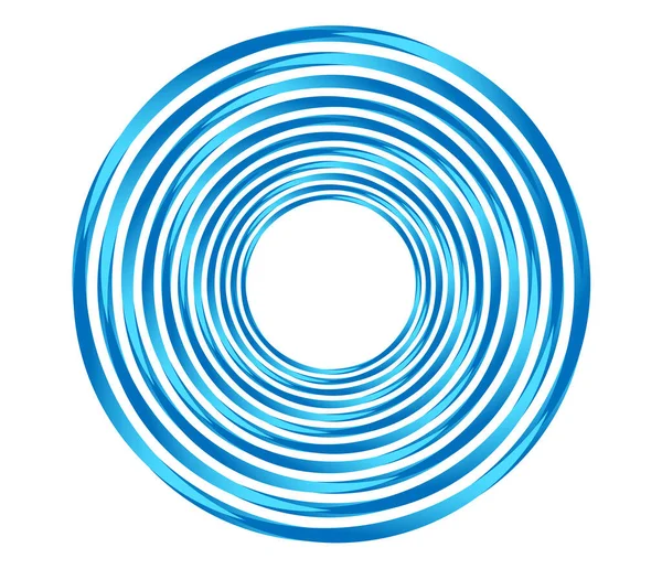 Abstract Geometric Circle Ring Design Element Circular Concentric Circlet Swirl — Stock Vector