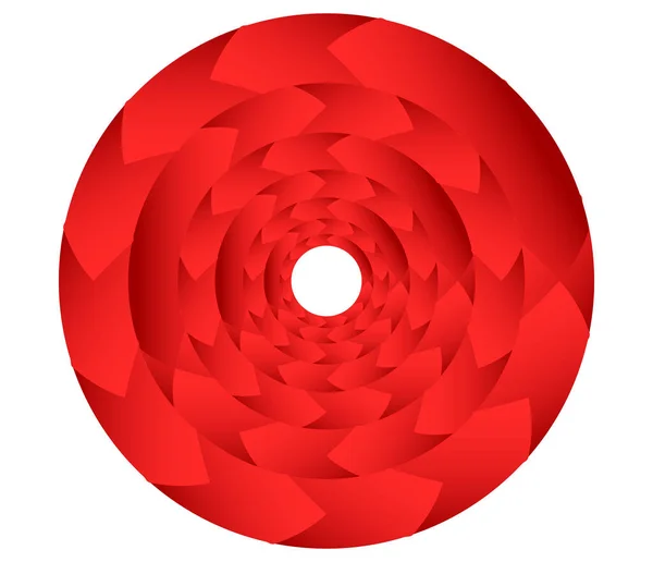 Círculo Geométrico Abstrato Elemento Desenho Anel Circular Concêntrica Rodar Girar — Vetor de Stock