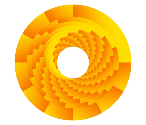 Abstracte Geometrische Cirkel Ring Design Element Cirkelvormige Concentrische Cirkel Zwenk — Stockvector
