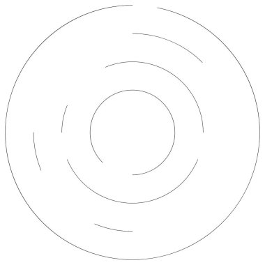 Radikal, dairesel, eşmerkezli çizgiler vektör elementi