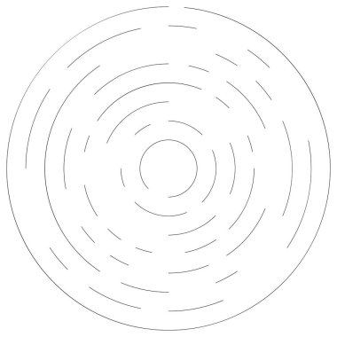 Radikal, dairesel, eşmerkezli çizgiler vektör elementi